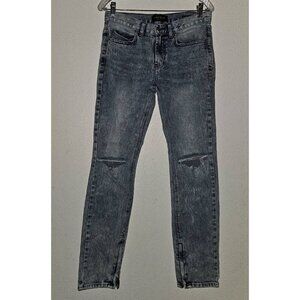 VTG PacSun Stacked Skinny Jeans Stone Washed Distressed Ankle Zipper Size 30x30
